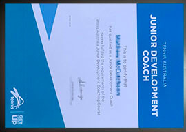 purchase realistic Tennis Australia certificate