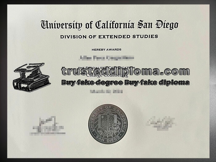 purchase realistic UC San Diego Division of Extended Studies certificate