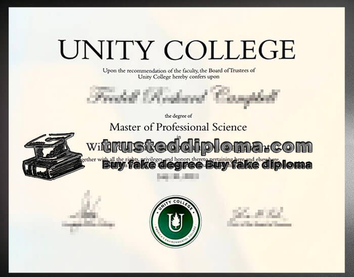 purchase realistic Unity College diploma