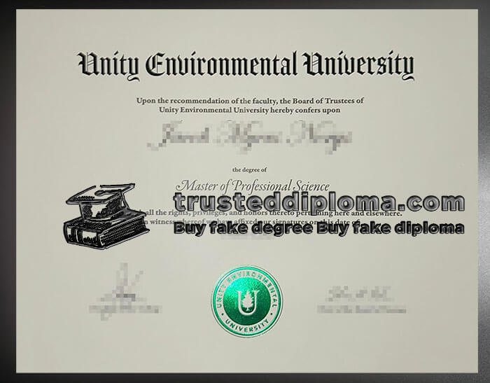 purchase realistic Unity Environmental University diploma