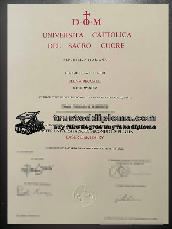 purchase realistic Universita Cattolica del Sacro Cuore diploma