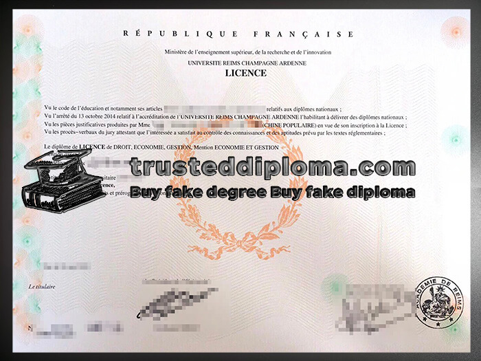 purchase realistic Universite Reims Champagne Ardenne diploma