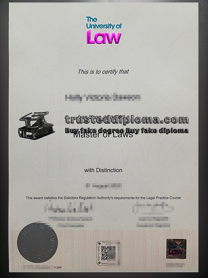 purchase realistic University of Law diploma
