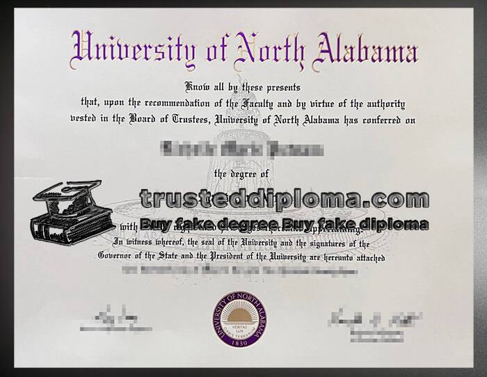 purchase realistic University of North Alabama diploma