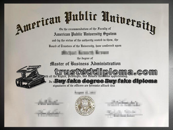 purchase realistic American Public University diploma