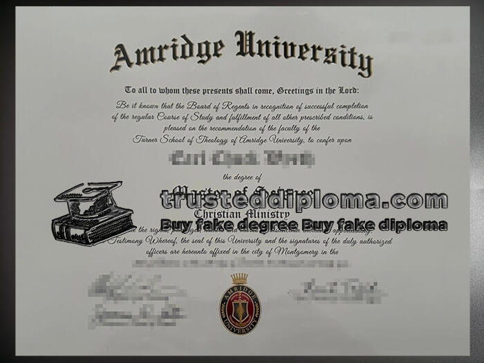 purchase realistic Amridge University diploma