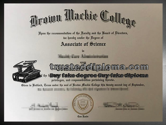 purchase realistic Brown Mackie College diploma