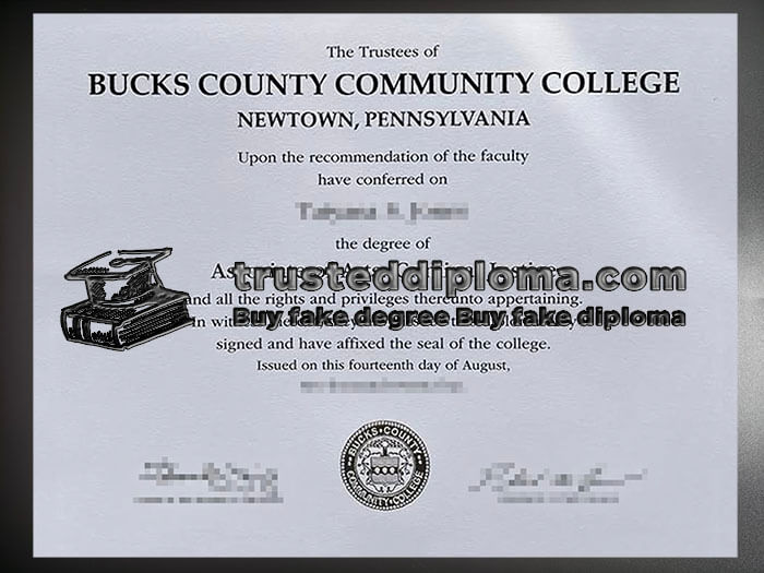 purchase realistic Bucks County Community College diploma