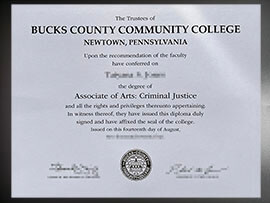 purchase realistic Bucks County Community College degree