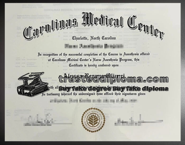 purchase realistic Carolinas Medical Center diploma
