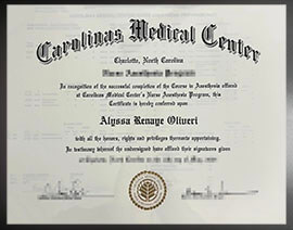 purchase realistic Carolinas Medical Center degree
