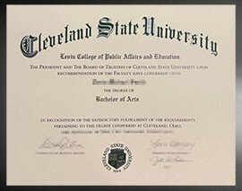 purchase realistic Cleveland State University degree