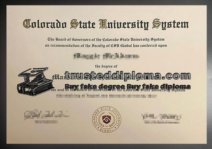 purchase realistic Colorado State University System diploma