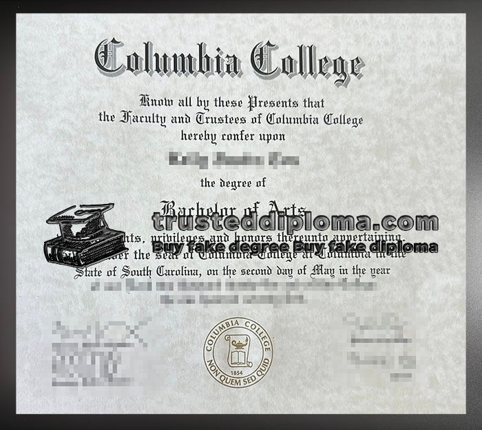 purchase realistic Columbia College diploma