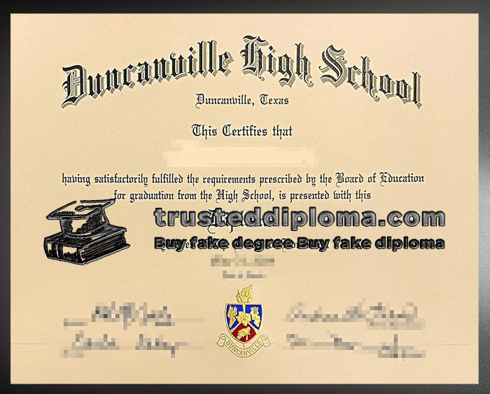purchase realistic Duncanville High School diploma