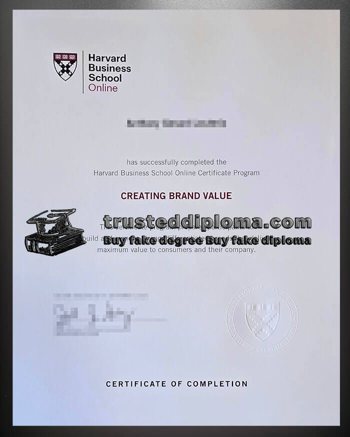 purchase realistic Harvard Business School Online Certificate