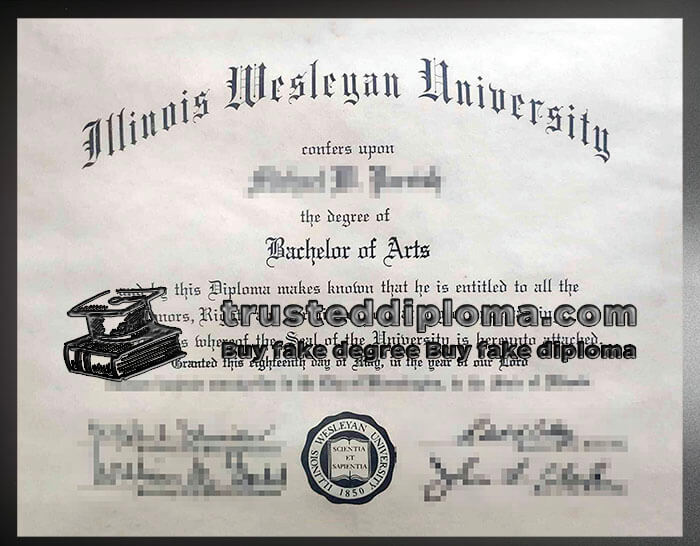 purchase realistic Illinois Wesleyan University diploma