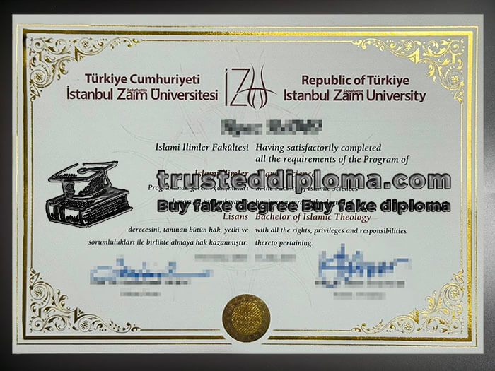 purchase realistic Istanbul Zaim University diploma