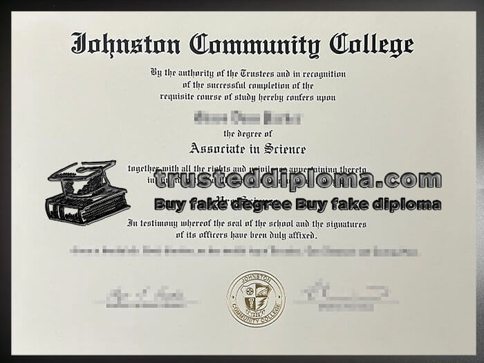 purchase realistic Johnston Community College diploma
