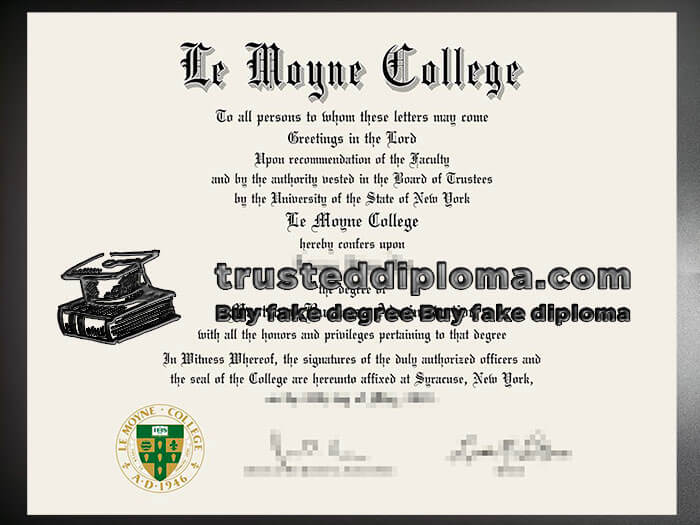 purchase realistic Le Moyne College diploma