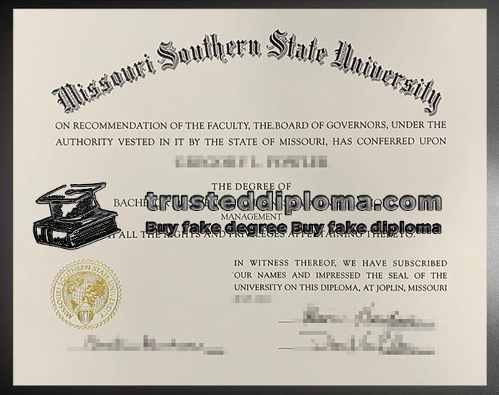 purchase realistic Missouri Southern State University diploma