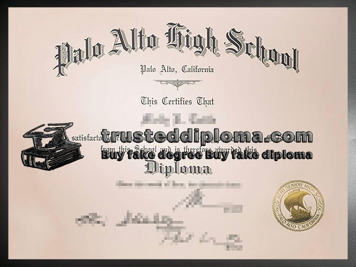 purchase realistic Palo Alto High School diploma