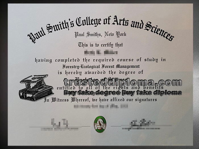 purchase realistic Paul Smith's College of Arts and Sciences diploma