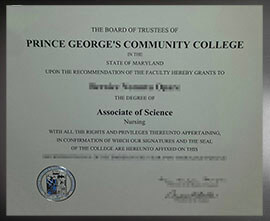 purchase realistic Prince George's Community College degree