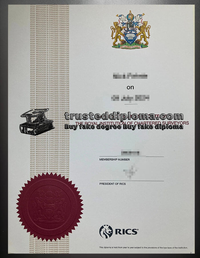 purchase realistic RICS certificate