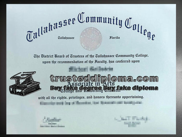 purchase realistic Tallahassee Community College diploma