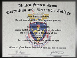 purchase realistic United States Army Recruiting and Retention College diploma