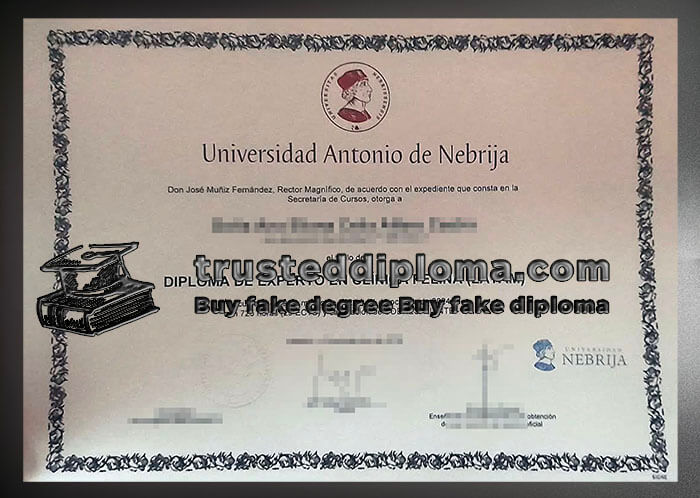 purchase realistic Universidad Antonio de Nebrija diploma