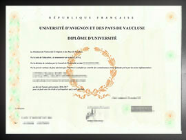 purchase realistic Universite D'avignon et Des Pays de Vaucluse diploma