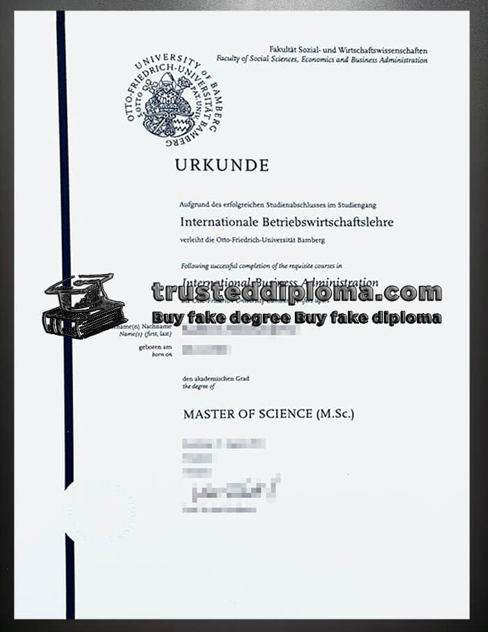 purchase realistic University of Bamberg diploma