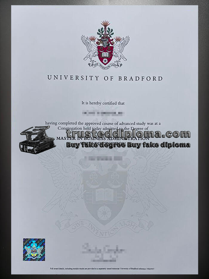 purchase realistic University of Bradford diploma