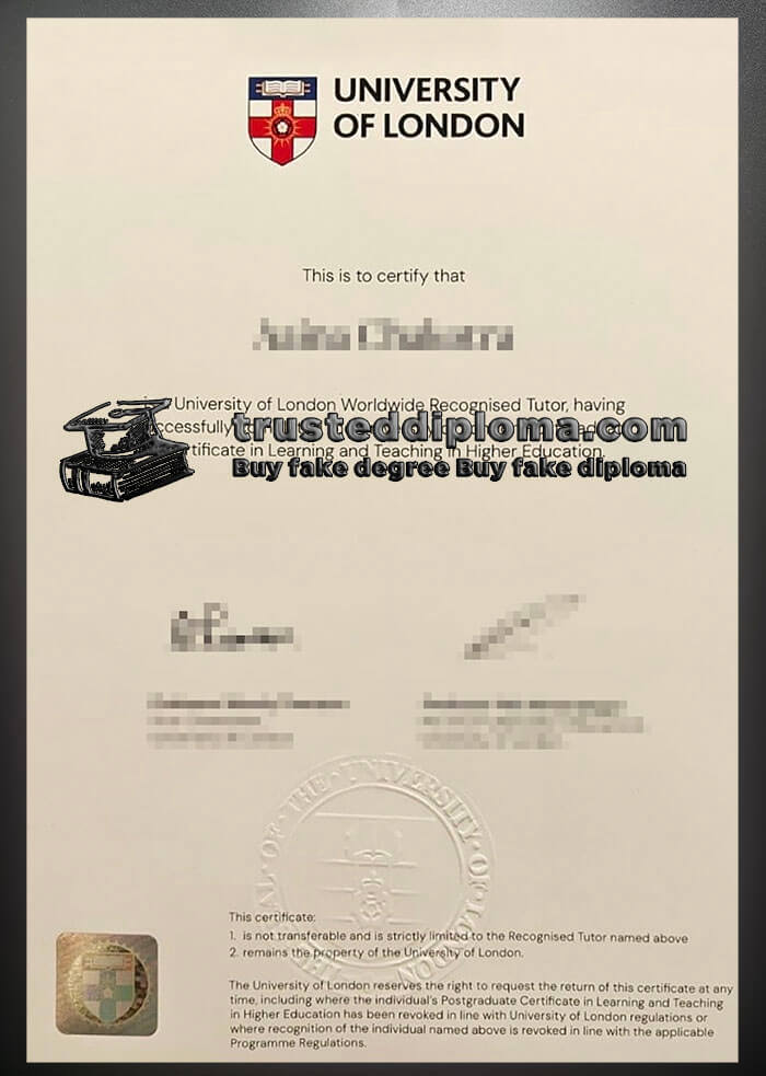 purchase realistic University of London Certificate