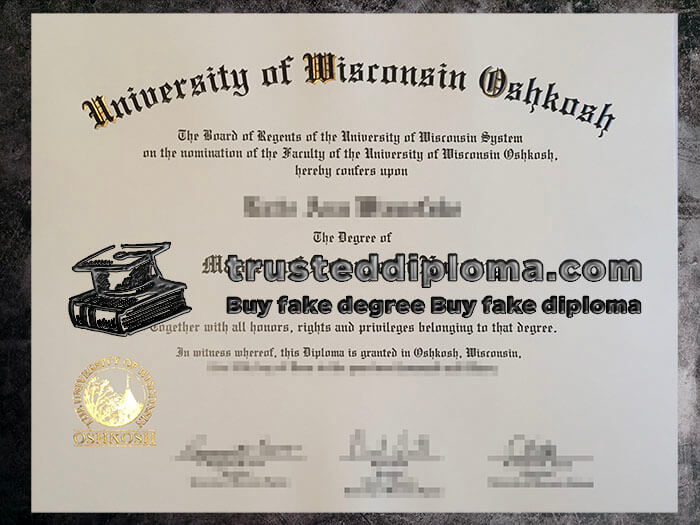 purchase realistic University of Wisconsin Oshkosh diploma