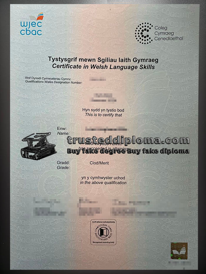 purchase realistic WJEC Certificate on Welsh Language Skills