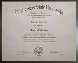 purchase realistic West Texas State University degree