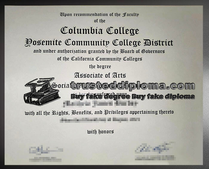 purchase realistic Yosemite Community College District diploma