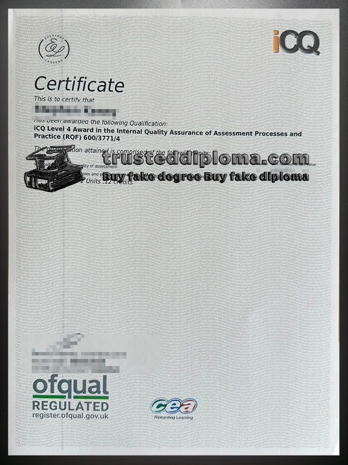 purchase realistic iCQ Certificate