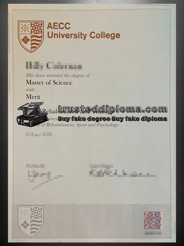 purchase realistic AECC University College diploma