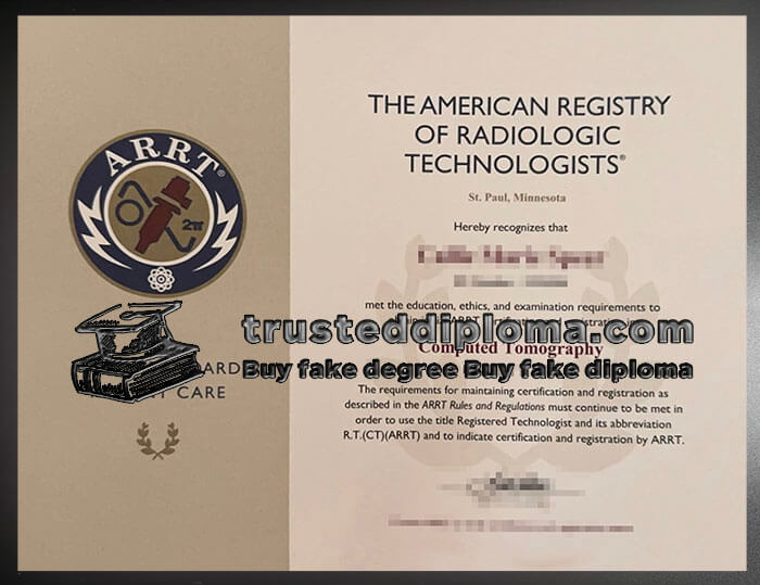 purchase realistic ARRT Certificate