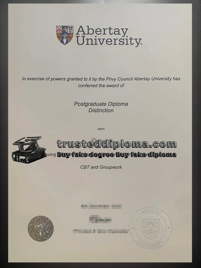 purchase realistic Abertay University diploma