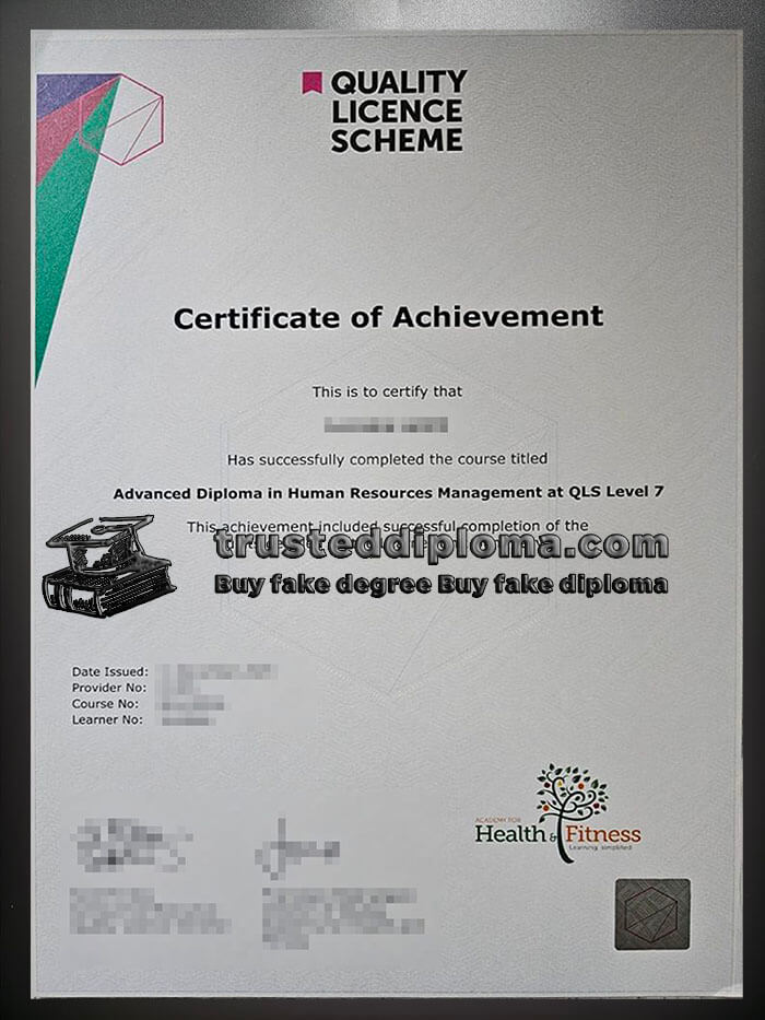 purchase realistic Advanced Diploma in Human Resources Management at QLS Level 7