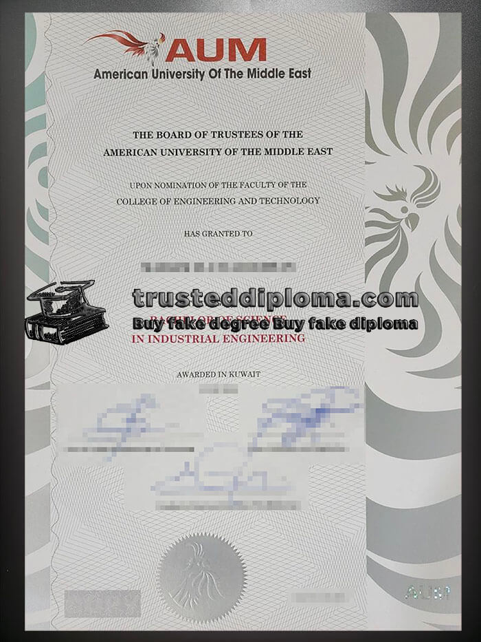 purchase realistic American University of the Middle East diploma