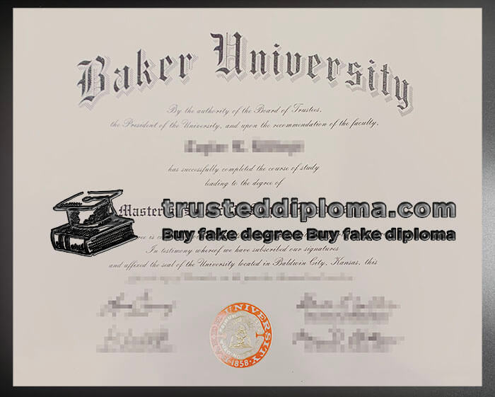 purchase realistic Baker University diploma