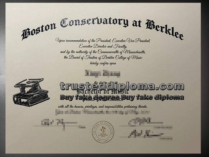 purchase realistic Boston Conservatory at Berklee diploma