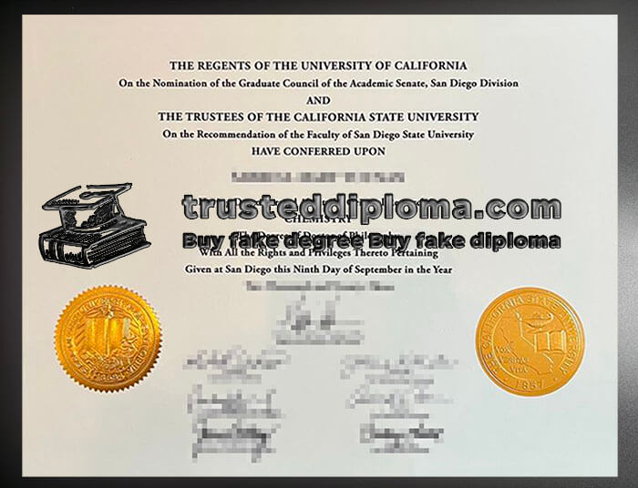 purchase realistic CSU San Diego State University diploma