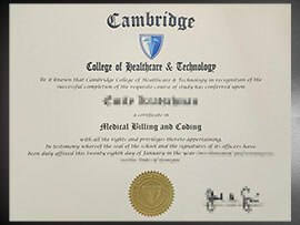 purchase realistic Cambridge College of Healthcare Technology certificate